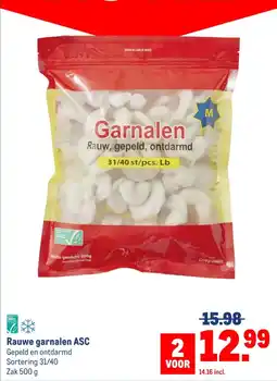 Makro Rauwe garnalen ASC aanbieding