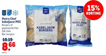 Makro Metro Chef kabeljauw MSC aanbieding