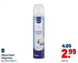 Makro Metro Chef slagroom Spuitbus aanbieding