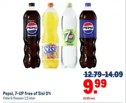 Makro Pepsi, 7-UP free of Sisi 0% aanbieding