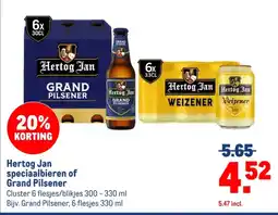 Makro Hertog Jan speciaalbieren of Grand Pilsener aanbieding