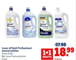 Makro Lenor of Dash Professional wasverzachter aanbieding