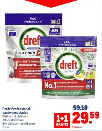 Makro Dreft Professional vaatwascapsules aanbieding