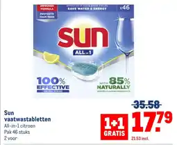 Makro Sun vaatwastabletten aanbieding