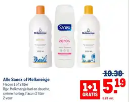 Makro Alle Sanex of Melkmeisje aanbieding