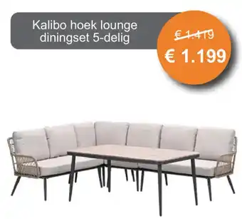 Tuinmeubelland Kalibo hoek lounge diningset aanbieding