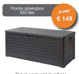 Tuinmeubelland Florida opbergbox aanbieding