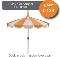 Tuinmeubelland Rissy stokparasol aanbieding