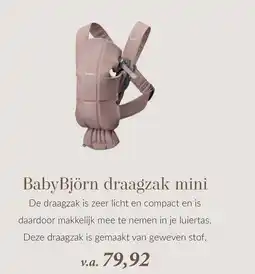 Babypark BabyBjörn draagzak mini aanbieding