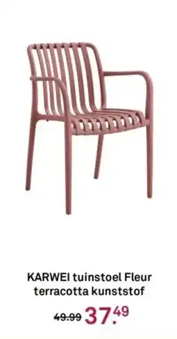 Karwei tuinstoel Fleur terracotta kunststof aanbieding