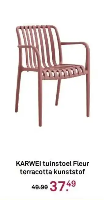 Karwei tuinstoel Fleur terracotta kunststof aanbieding