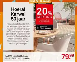 Karwei tuinstoel Odense aanbieding