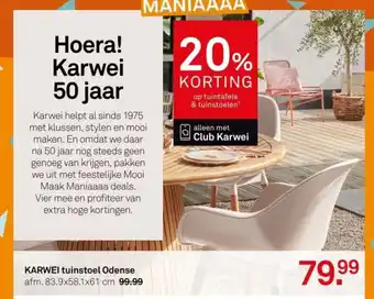 Karwei tuinstoel Odense aanbieding