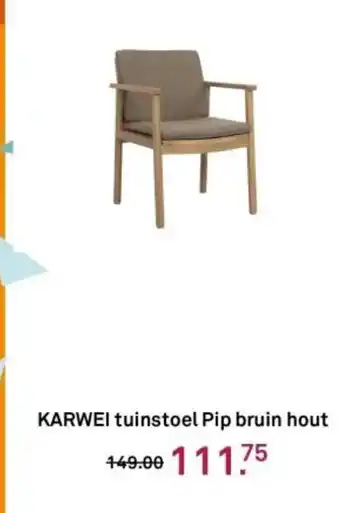 Karwei tuinstoel Pip bruin hout aanbieding