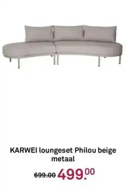 Karwei KARWEI loungeset Philou beige metaal aanbieding