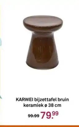Karwei KARWEI bijzettafel bruin keramiek aanbieding