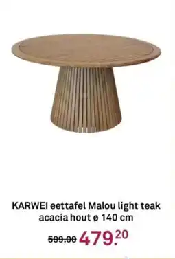 Karwei KARWEI eettafel Malou light teak acacia hout aanbieding
