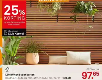 Karwei Lattenwand voor buiten aanbieding