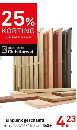 Karwei Tuinplank geschaafd aanbieding