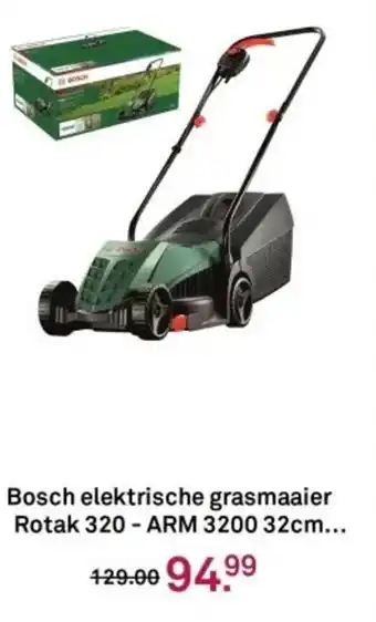 Karwei Bosch elektrische grasmaaier aanbieding