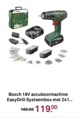 Karwei Bosch 18V accuboormachine EasyDrill Systeembox met 241 aanbieding