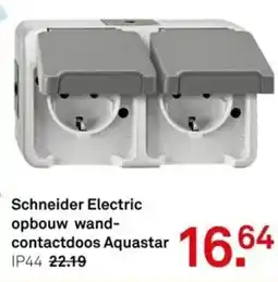 Karwei Schneider Electric opbouw wand contactdoos Aquastar aanbieding