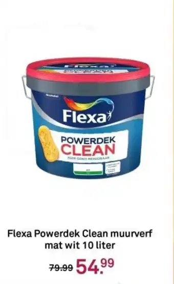 Karwei Flexa Powerdek Clean muurverf mat wit aanbieding