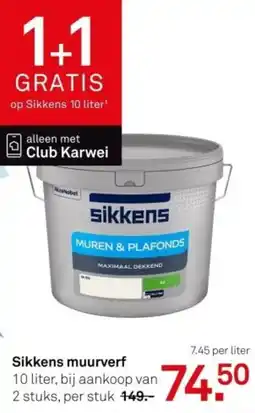 Karwei Sikkens muurverf aanbieding