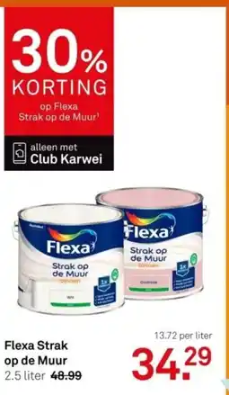 Karwei Flexa Strak op de Muur aanbieding