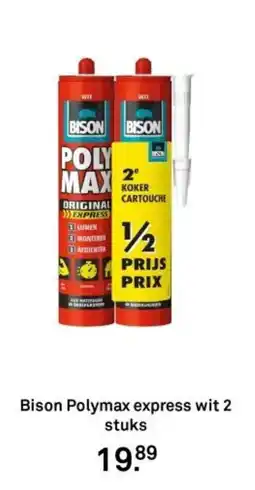 Karwei Bison Polymax express wit aanbieding