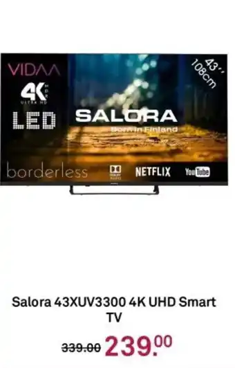 Karwei Salora 43XUV3300 4K UHD Smart TV aanbieding