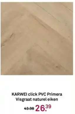 Karwei KARWEI click PVC Primera Visgraat naturel eiken aanbieding