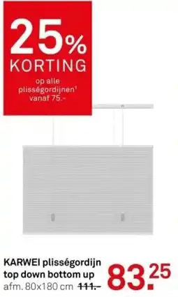 Karwei KARWEI plisségordijn top down bottom up aanbieding