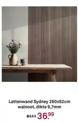 Karwei Lattenwand Sydney  walnoot aanbieding