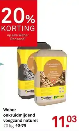 Karwei Weber onkruidmijdend voegzand naturel aanbieding