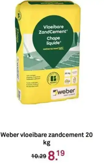 Karwei Weber vloeibare zandcement aanbieding