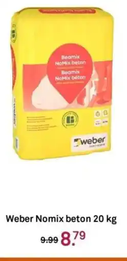 Karwei Weber Nomix beton aanbieding