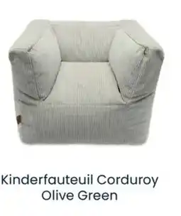 Baby-Dump Kinderfauteuil Corduroy Olive Green aanbieding