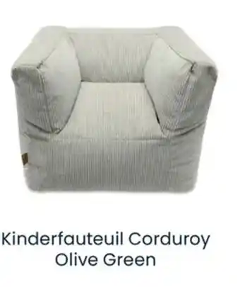 Baby-Dump Kinderfauteuil Corduroy Olive Green aanbieding
