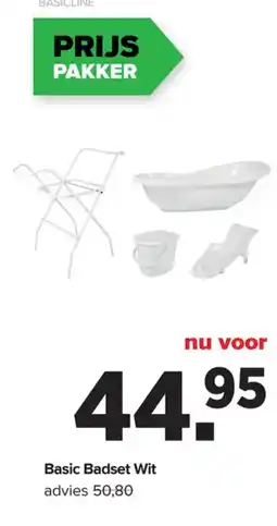 Baby-Dump Basic Badset Wit aanbieding