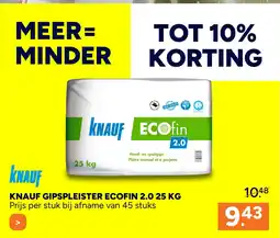 BOUWMAAT Knauf gipspleister ecofin 2.0 aanbieding