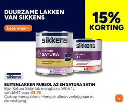 BOUWMAAT Buitenlakken rubbol az en satura satin aanbieding
