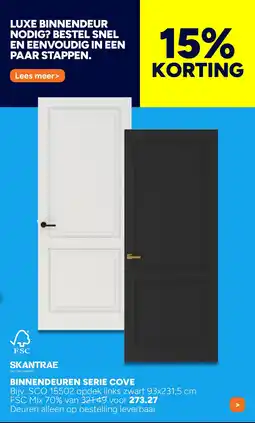 BOUWMAAT Binnendeuren serie cove aanbieding