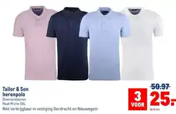 Makro Tailor & Son herenpolo aanbieding