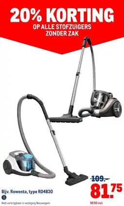 Makro Bijv. Rowenta, type R04B30 aanbieding