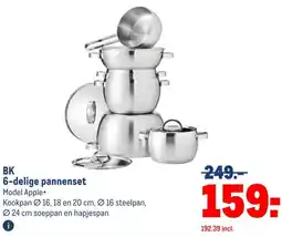 Makro BK 6-delige pannenset aanbieding