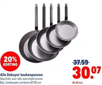 Makro Alle Debuyer koekenpannen aanbieding