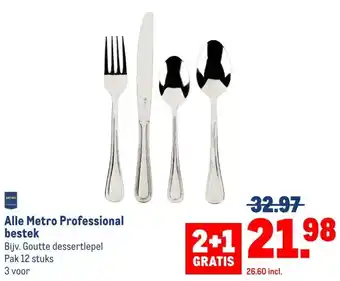Makro Alle Metro Professional bestek aanbieding