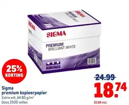 Makro Sigma premium kopieerpapier aanbieding