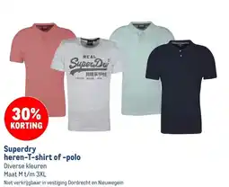 Makro Superdry heren-T-shirt of -polo aanbieding